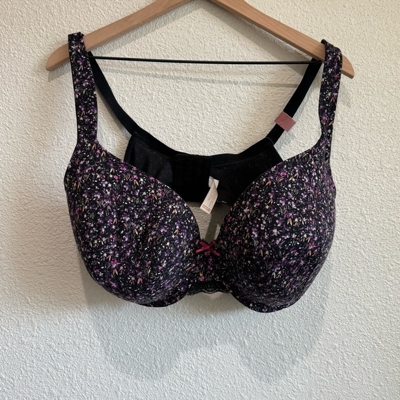 NWOT Cacique 44DDD Lane Bryant Extra Soft Lightly Lined Full Coverage Bra Floral - Picture 1 of 7